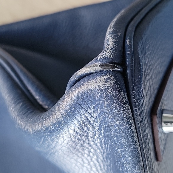 Top Grain Leather Birkin Inspired Handbag - Picture 6 of 12